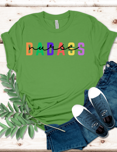 Badass Nurse Custom Cute Personalize Trendy T-Shirt-Fun Design