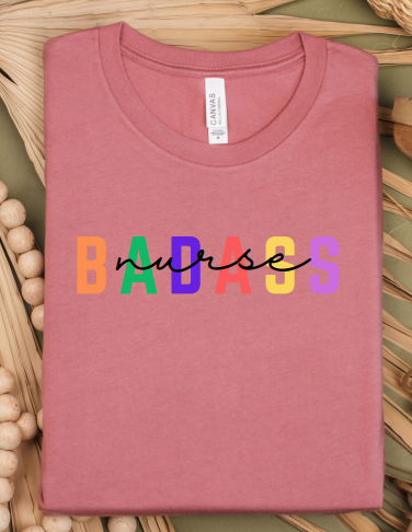 Badass Nurse Custom Cute Personalize Trendy T-Shirt-Fun Design