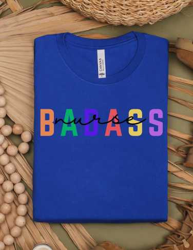 Badass Nurse Custom Cute Personalize Trendy T-Shirt-Fun Design