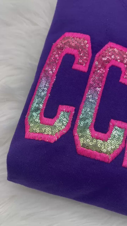 Sequin CMA Embroidery Crewneck