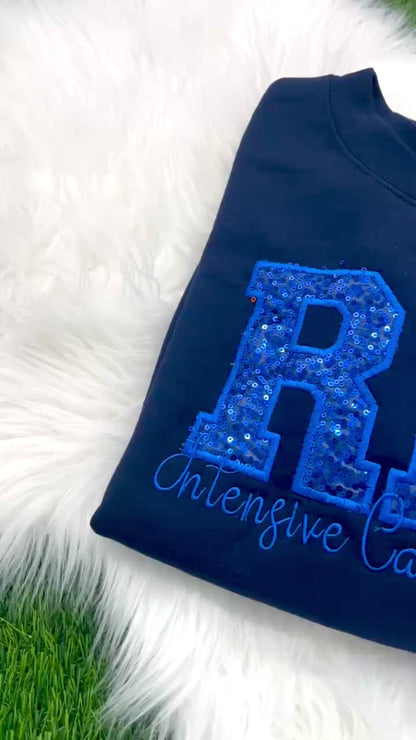Sequin Intensive Nurse Crewneck