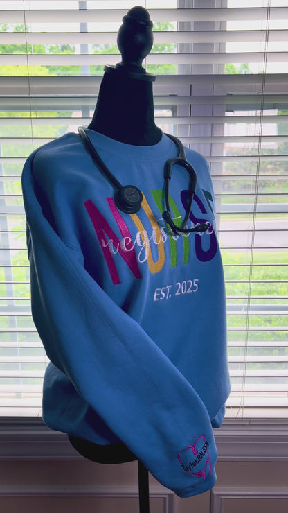 Criss-Cross Registered Nurse Pullover