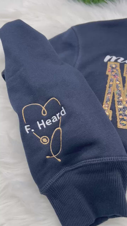 Sequin Mental Health Nurse Crewneck