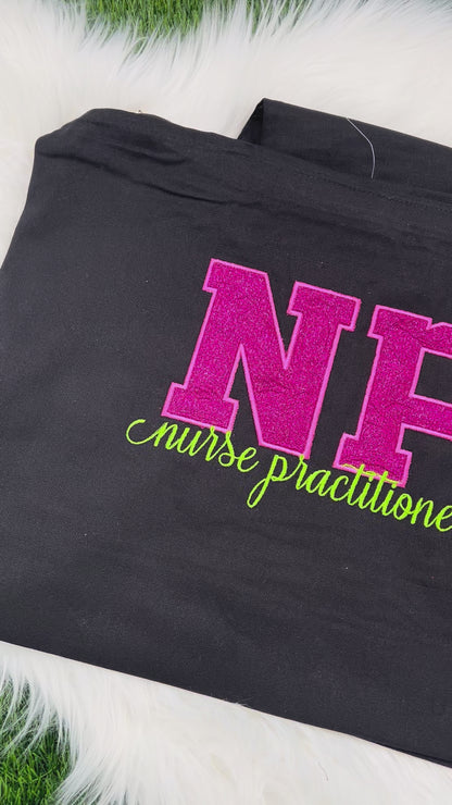 Canvas NP Nurse Practitioner Zip Tote Bag