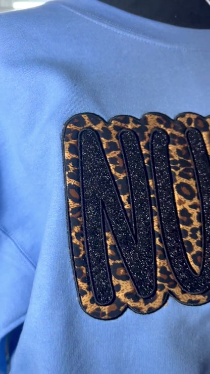 Double Glitter Leopard Crewneck